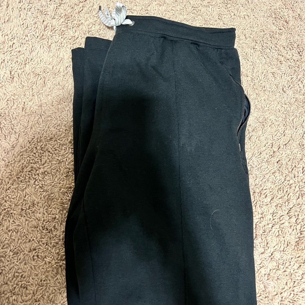 Dark Matte Textured Joggers with Elastic Waistband